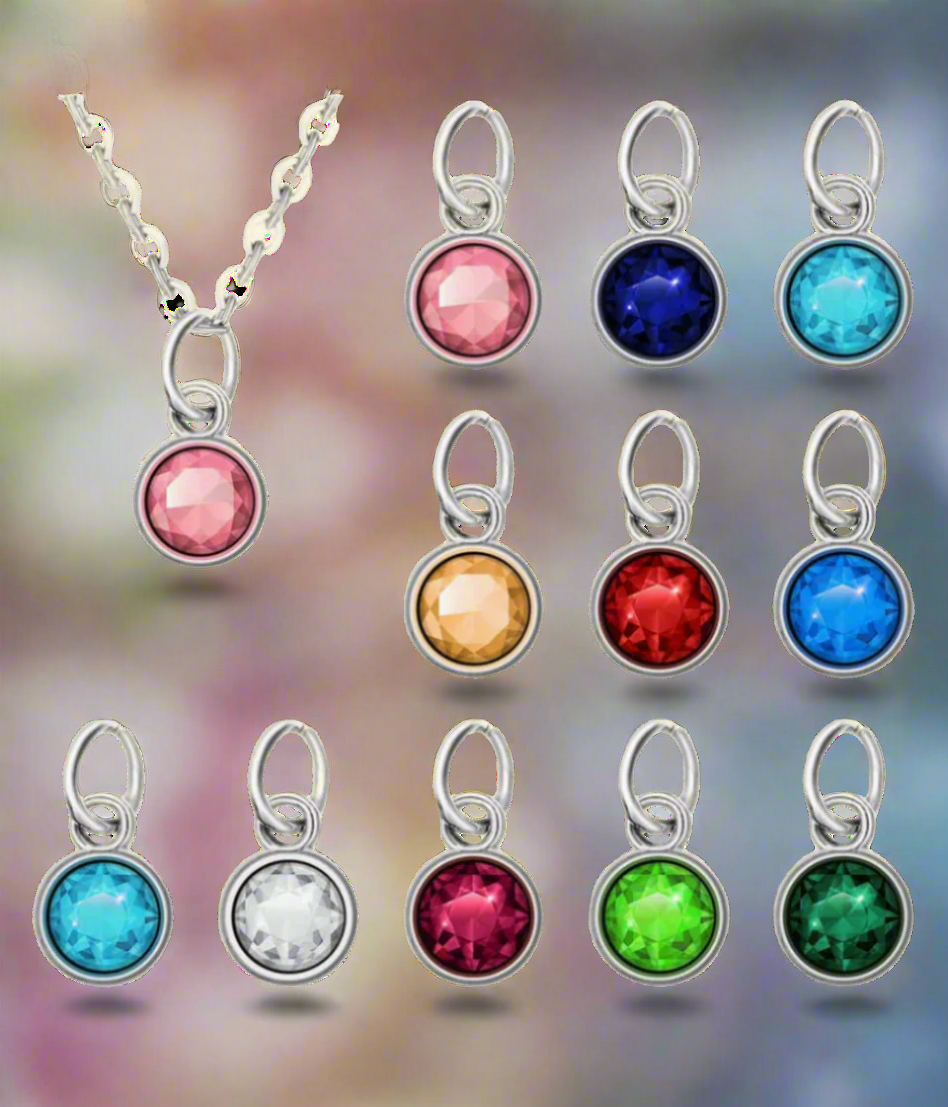 Delicate Birthstone Pendant Necklace
