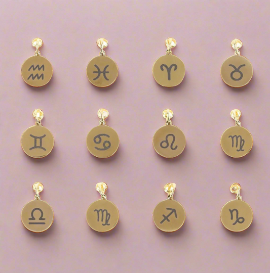 Zodiac Gold Tone Charms