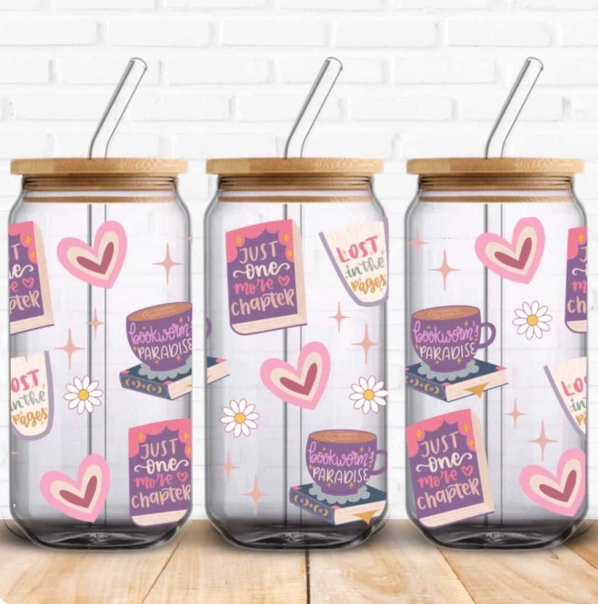 Just One More Chapter Glass Can