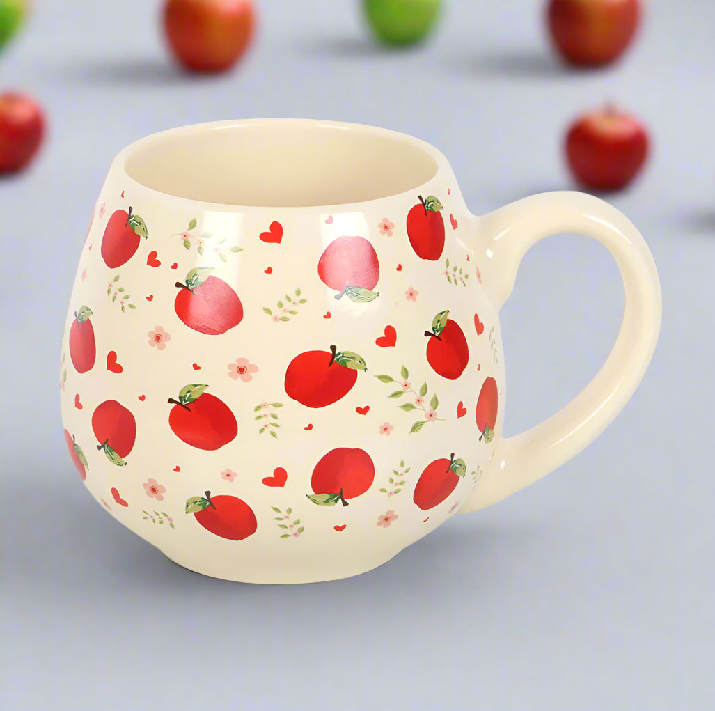 apple print mug
