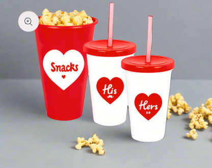 Movie night tumbler snack set