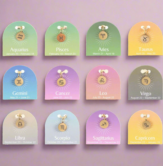 Zodiac Gold Tone Charms