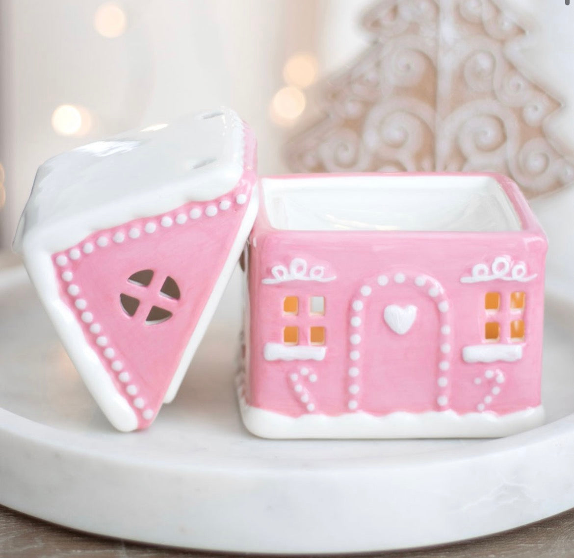 Pink Gingerbread House Oil Burner