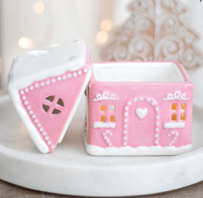 Pink Gingerbread House Oil Burner