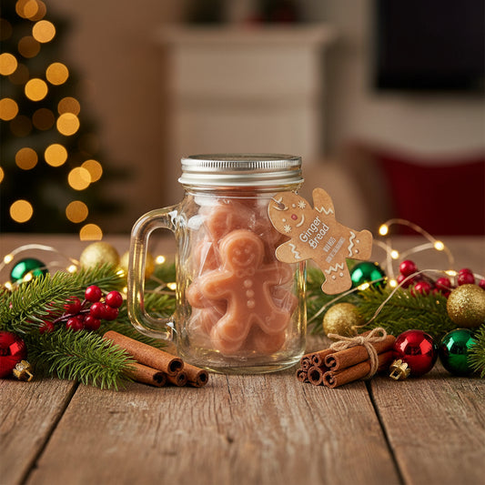 10 Gingerbread Scented Wax Melts in Glass Jar