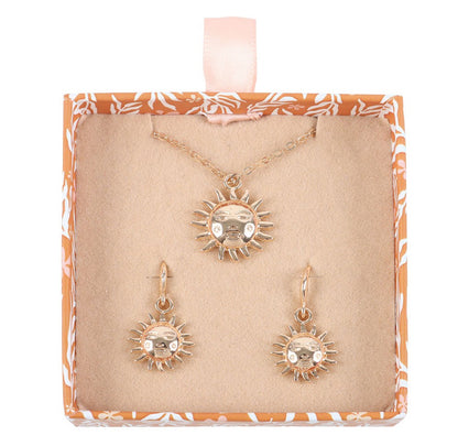 Another Year Around The Sun Earrings & Necklace Set