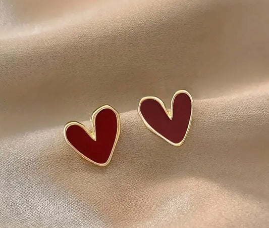 Red Heart Earrings