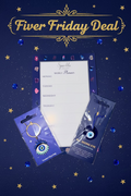 Weekly planner with decorative elements on a textured surface