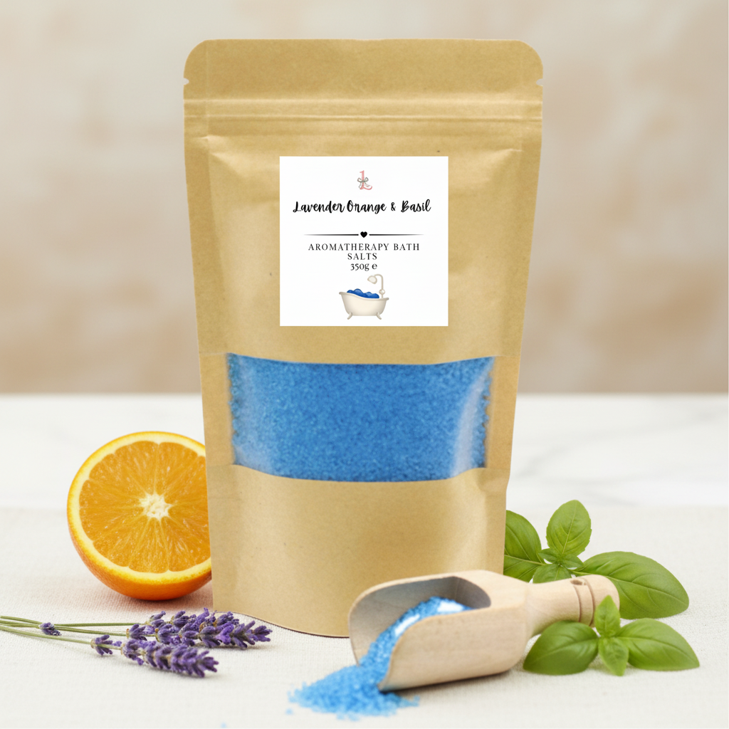 Lavender, Orange & Basil Aromatherapy Bath Salts