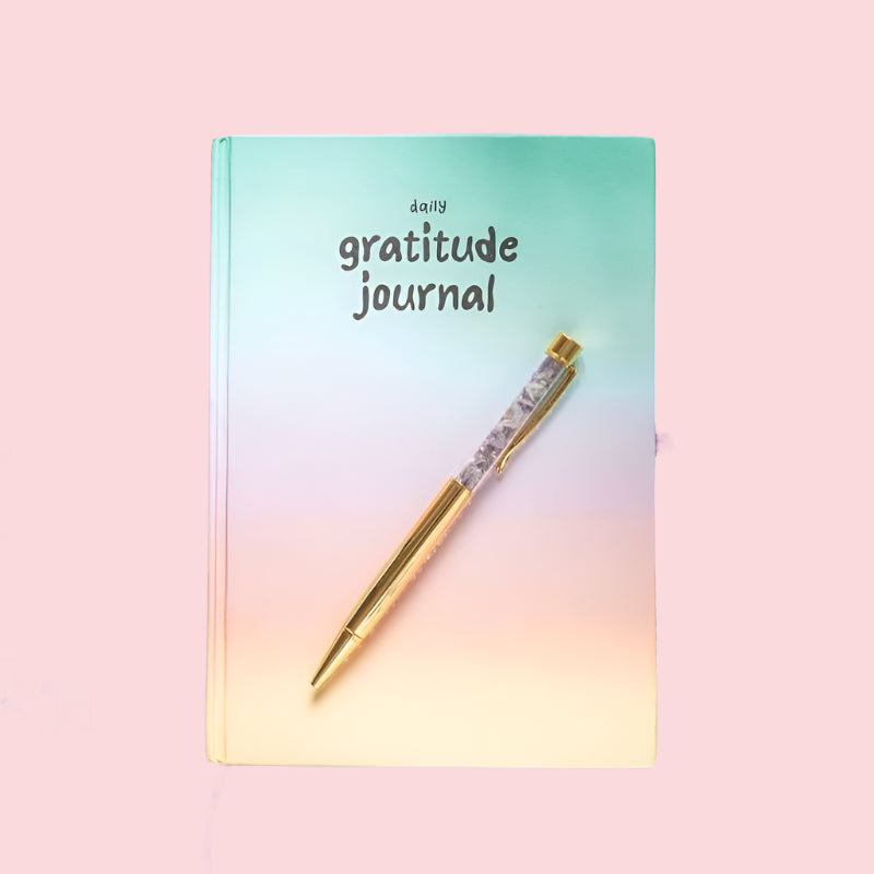 gratitude journal with crystal pen