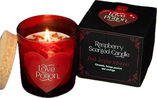 Love Potion Raspberry Crystal Chip Candle