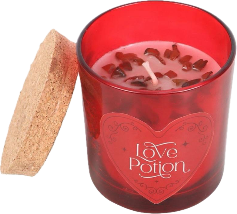 Love Potion Raspberry Crystal Chip Candle