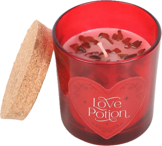 Love Potion Raspberry Crystal Chip Candle