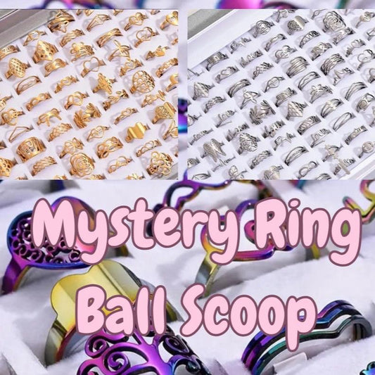 Mystery Rings Ball Scoops - Costume Jewellery