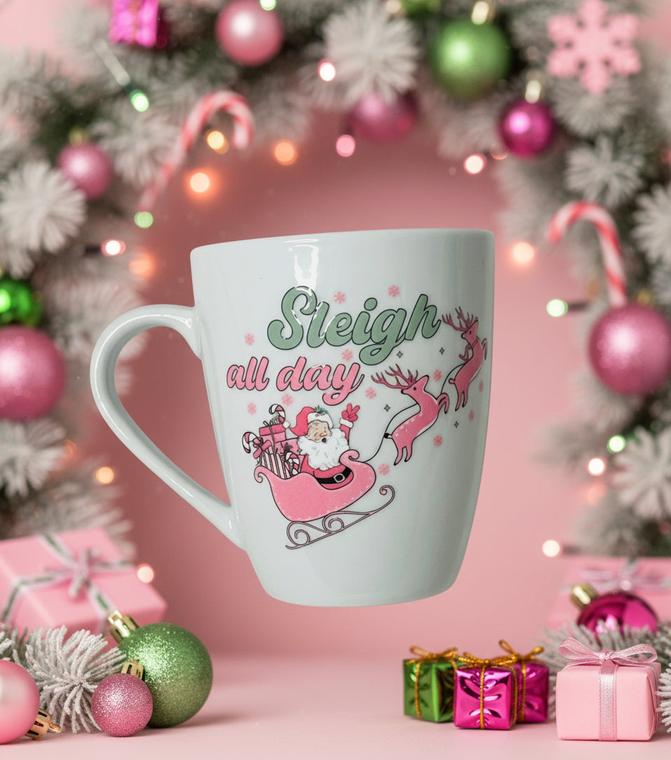 Sleigh All Day Christmas Mug
