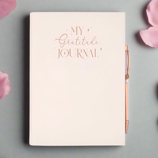 Pink Gratitude Journal & Rose Quartz Pen