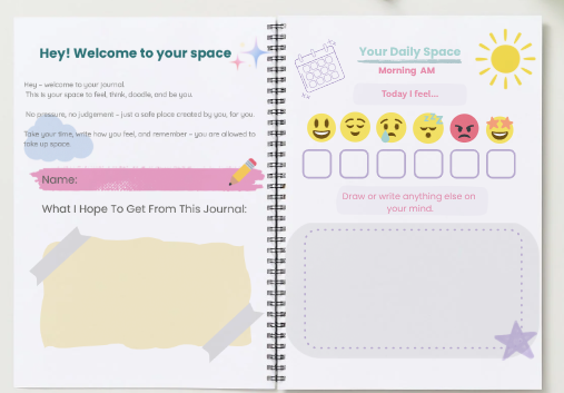 For My Mind - Teen Mental Health Journal (Ages 12-18) By Lauren's Giftique