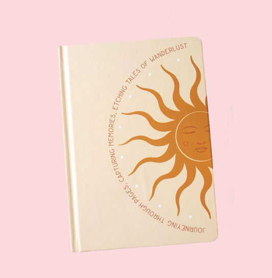 Golden hour Notebook with sun design