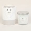 in loving memory candle with matching box on a beige background