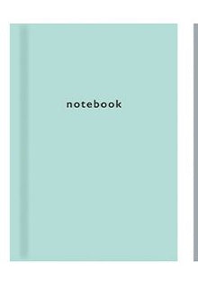 green notebook on white background
