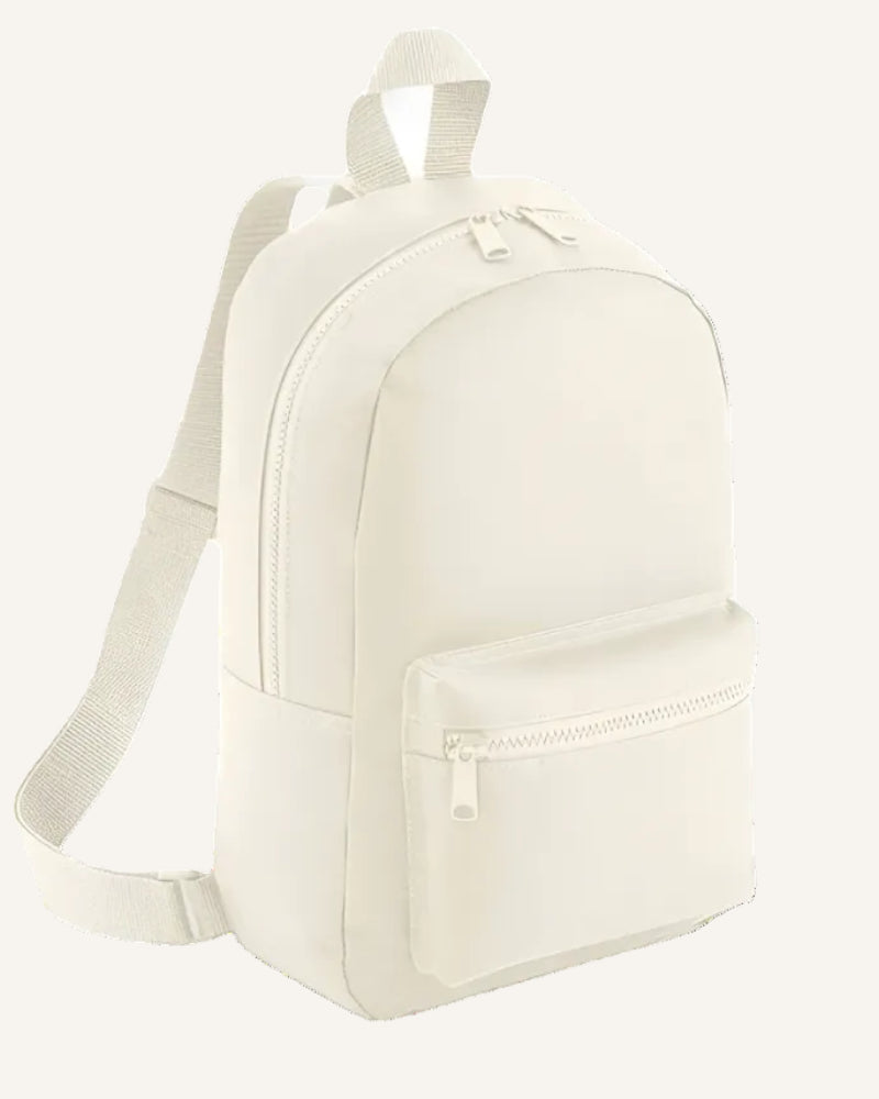 natural backpack on a ivory background
