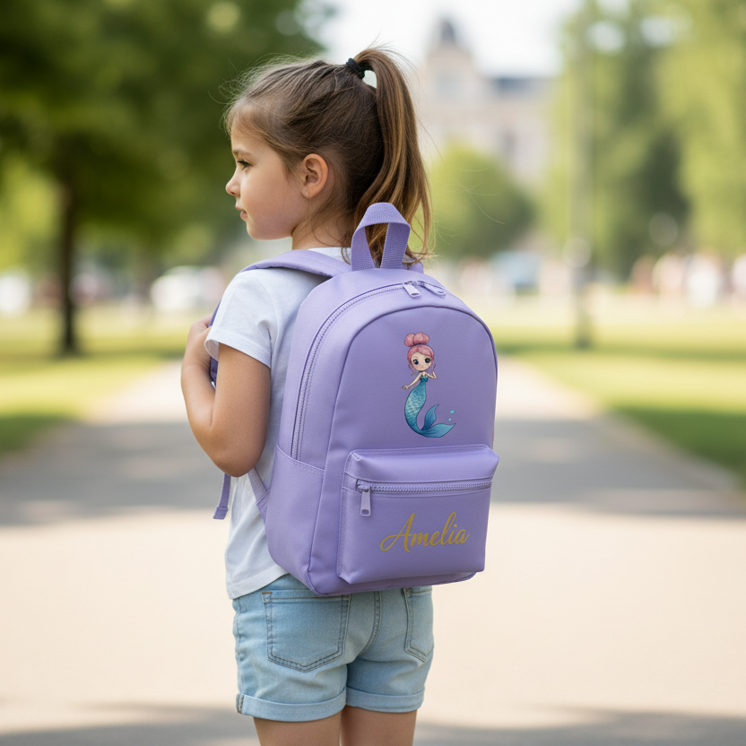 Personalised Mermaid Lavender Backpack - Amelia